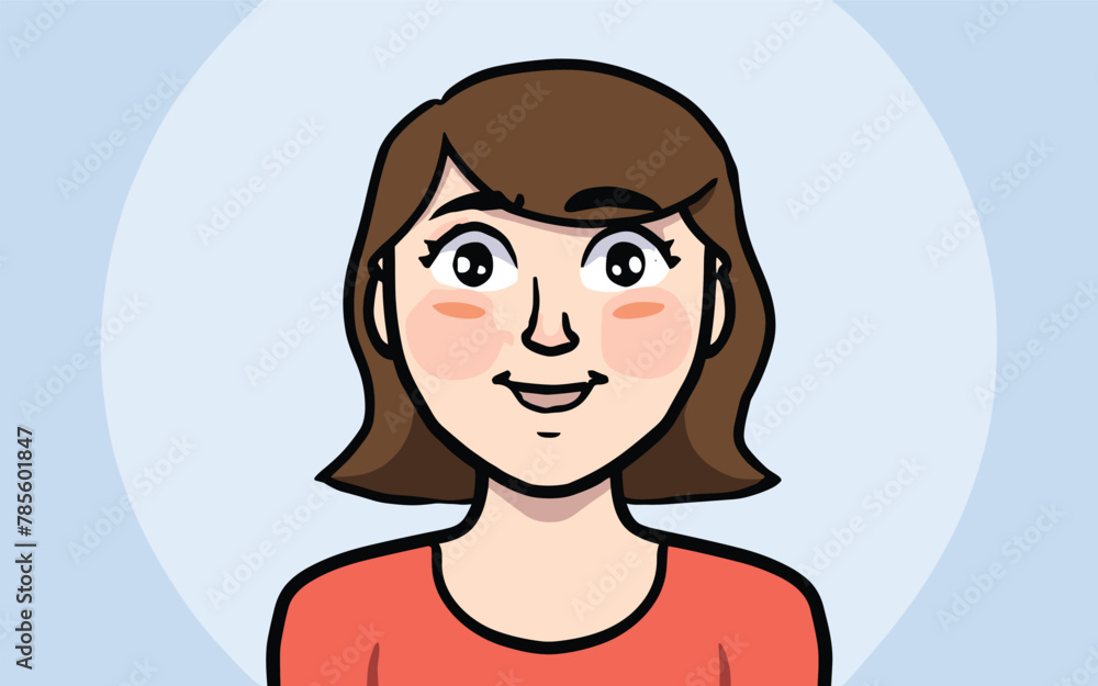 women cartoon style profile avatar picture women cartoon style profile avatar picture