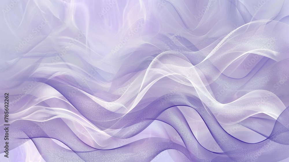 Fototapeta premium Soft gradients of lavender and silver accents on a purple canvas.