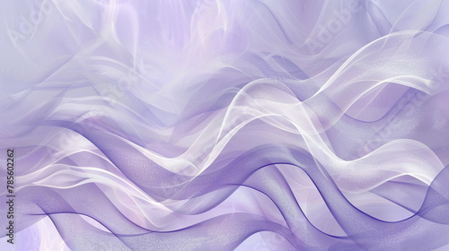 Soft gradients of lavender and silver accents on a purple canvas.
