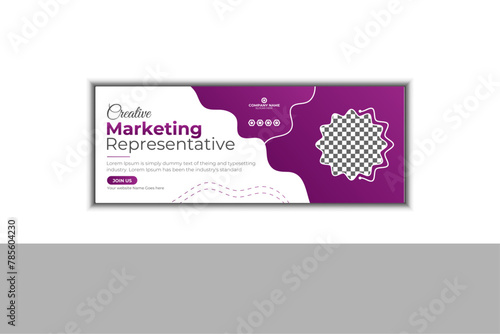 Digital marketing facebook cover and web banner template premium