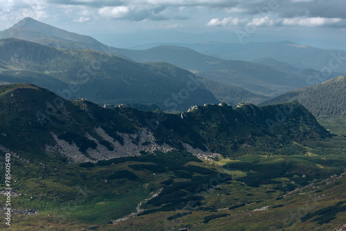 Beautiful view in the Carpathians. Spitzi Mountains. Ukraine photo