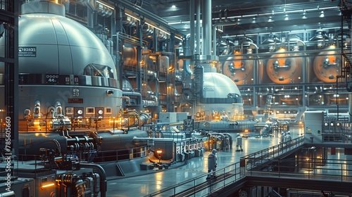 Powering the Future: Nuclear reactors produce vast amounts of heat energy from nuclear fission,