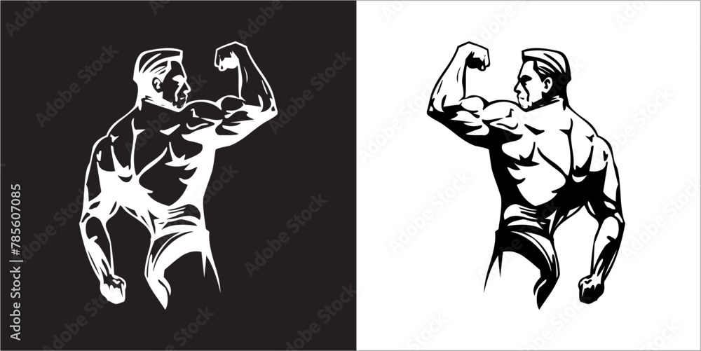 Fototapeta premium IIlustration Vector graphics of GYM icon