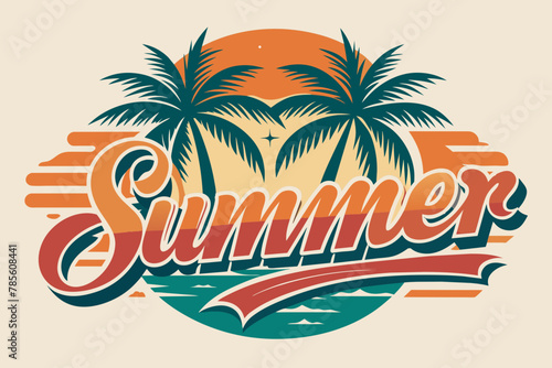 text--summer-vibes--poster-for-t-shirt-print-vector illustration