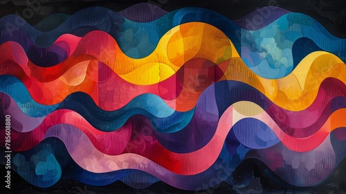 Colorful Paper Collage Artwork