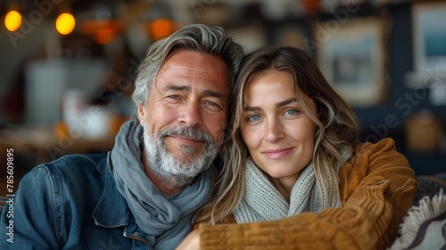 A Man and a Woman Sitting Next to Each Other