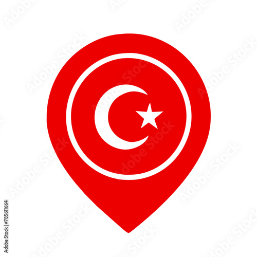 Turkey icon vector graphics element silhouette sign symbol illustration on a Transparent Background