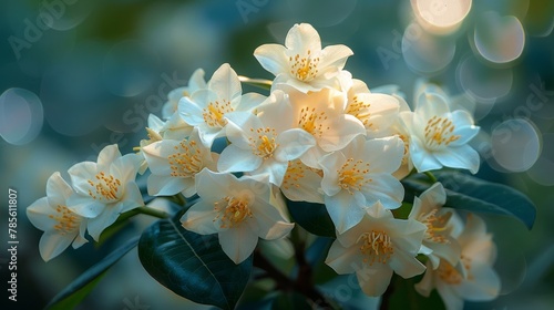 Cluster of Flowers Growing on a Tree