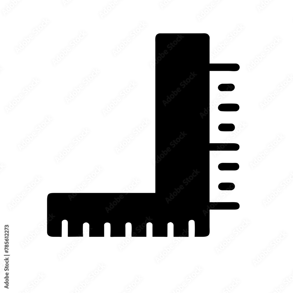 Measure icon vector graphics element silhouette sign symbol illustration on a Transparent Background