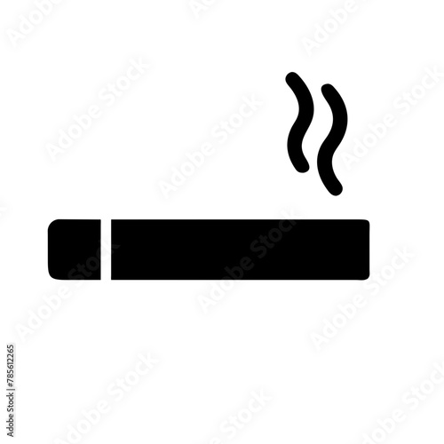 Cigarette Face icon vector graphics element silhouette sign symbol illustration on a Transparent Background