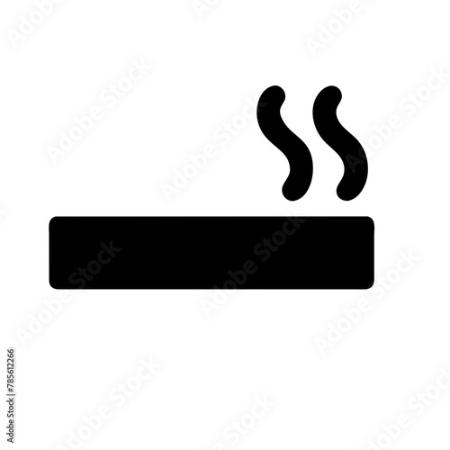 Cigarette Face icon vector graphics element silhouette sign symbol illustration on a Transparent Background