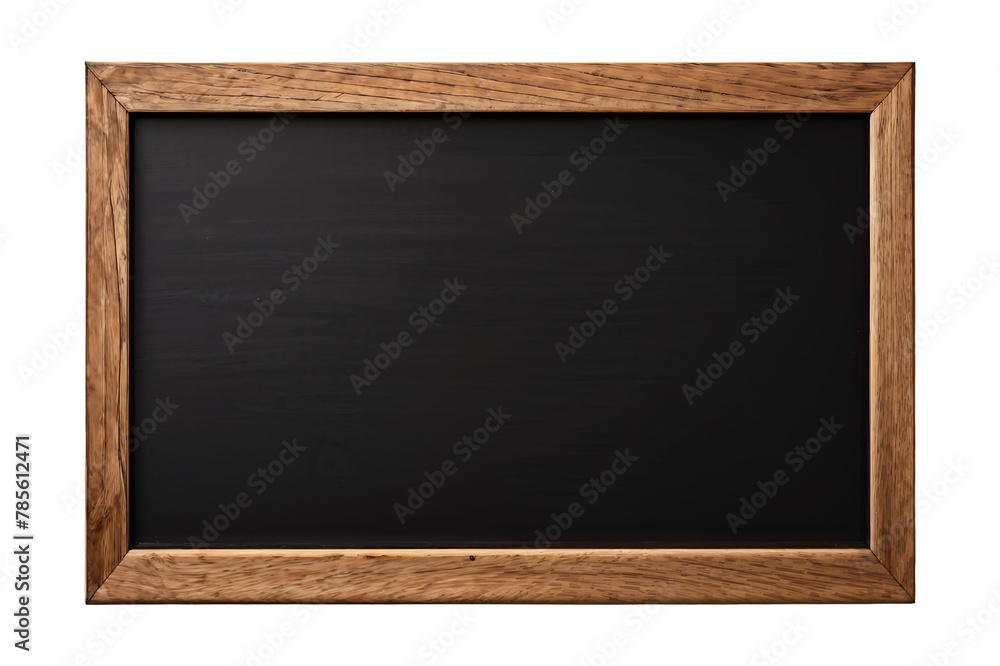 Blank Blackboard in Wooden Frame Isolated on Transparent Background Blank Blackboard in Wooden Frame Isolated on Transparent Background