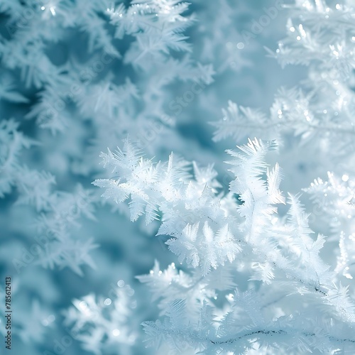 Frosty Wonderland - Captivating Hoarfrost Nature Photography for Stunning Background Images