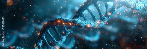 Abstract DNA Helix in Biotechnology and Genetics Concept Generative AI