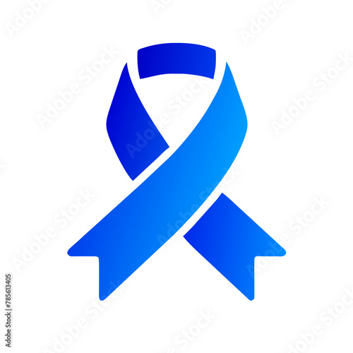 Mourning Ribbon icon vector graphics element silhouette sign symbol illustration on a Transparent Background