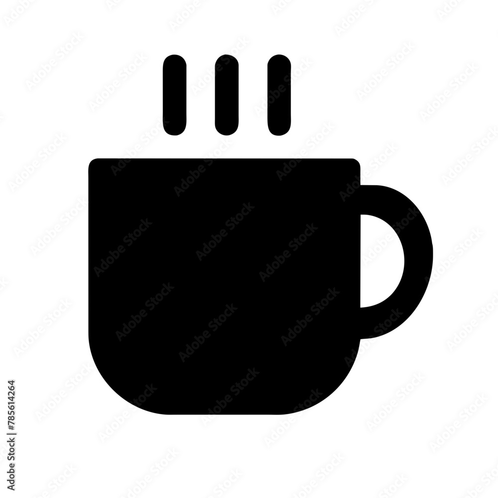 Coffee Cup icon vector graphics element silhouette sign symbol illustration on a Transparent Background Coffee Cup icon vector graphics element silhouette sign symbol illustration on a Transparent Background