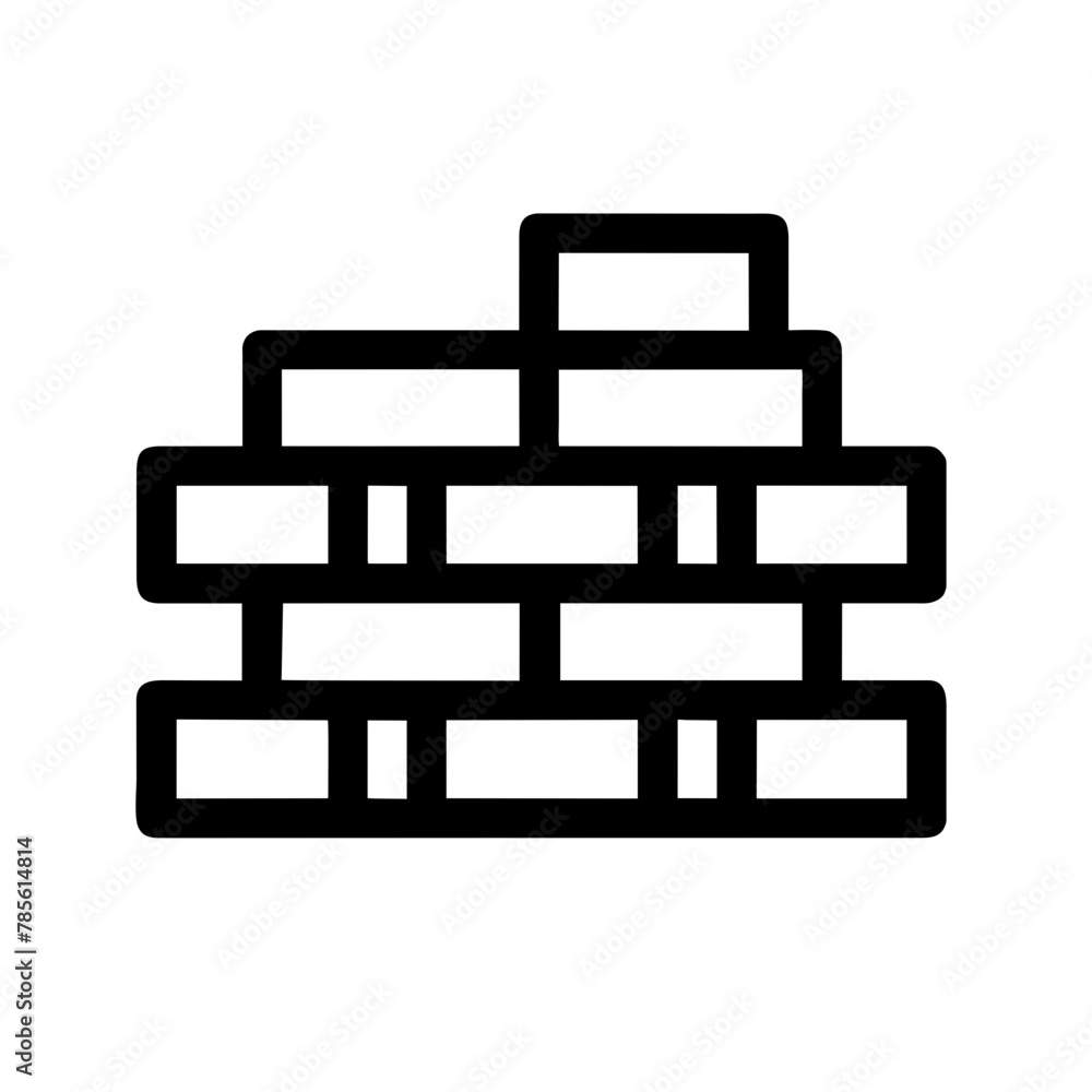 Brick icon vector graphics element silhouette sign symbol illustration on a Transparent Background Brick icon vector graphics element silhouette sign symbol illustration on a Transparent Background