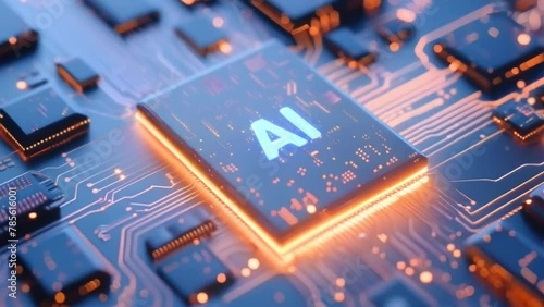 a silicon chip with the word ai