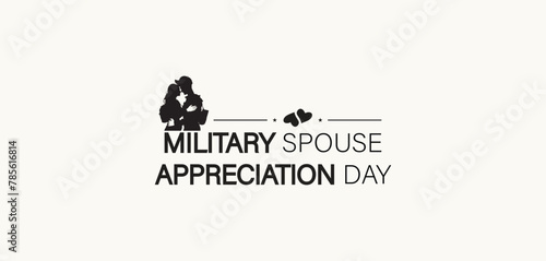 Military Spouse Appreciation Day Black Text Design