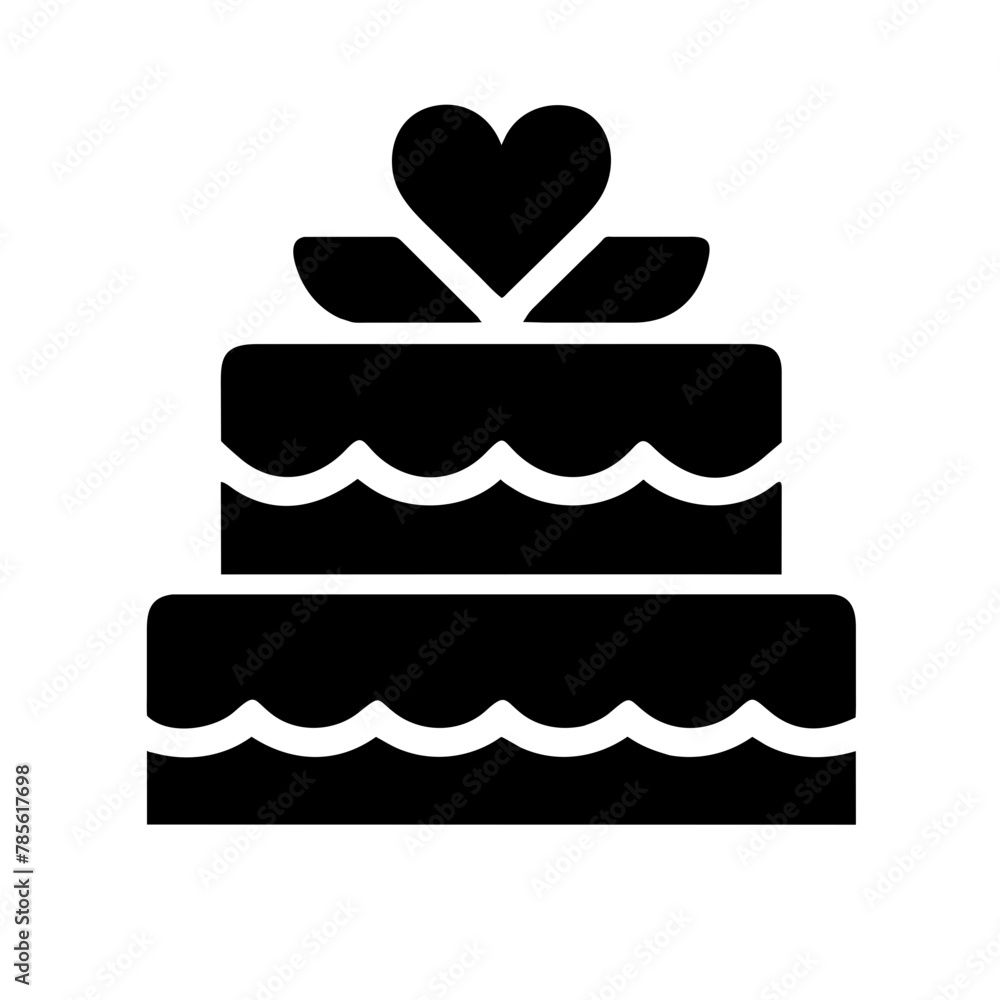 Wedding Cake icon vector graphics element silhouette Wedding sign symbol illustration on a Transparent Background Wedding Cake icon vector graphics element silhouette Wedding sign symbol illustration on a Transparent Background