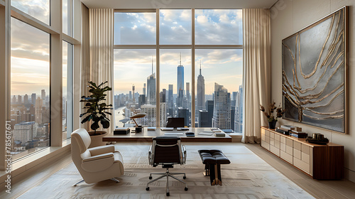 a penthouse office, luxus  photo