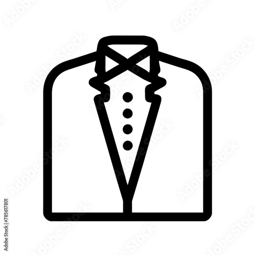 Tuxedo icon vector graphics element silhouette Wedding sign symbol illustration on a Transparent Background