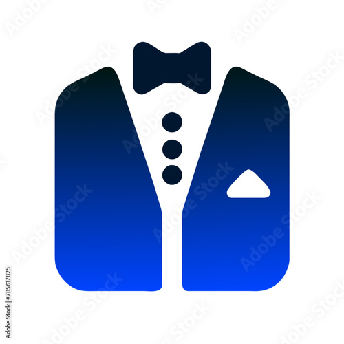 Tuxedo icon vector graphics element silhouette Wedding sign symbol illustration on a Transparent Background