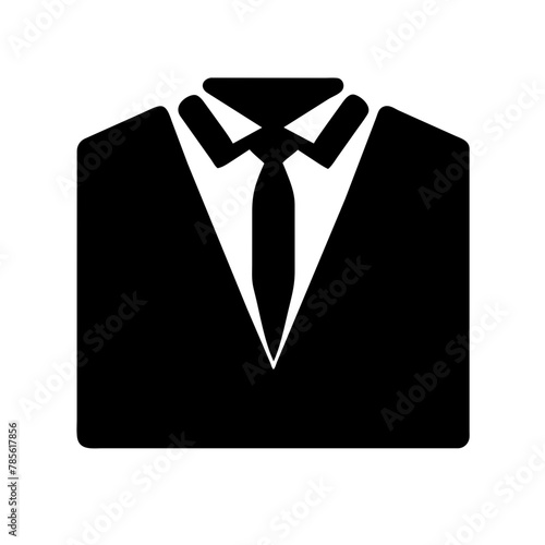 Tuxedo icon vector graphics element silhouette Wedding sign symbol illustration on a Transparent Background