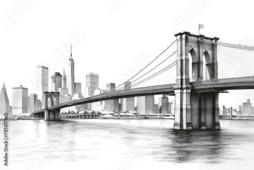 PNG Brooklyn bridge landscape sketch architectur photo