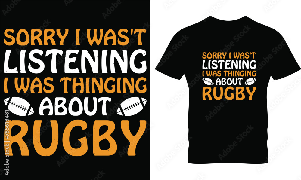 Rugby t-shirt design vector.