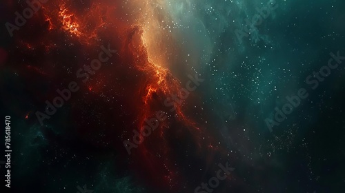 spacethemed illustration featuring a nebula stars and cosmic energy portraying the vastness and mystery of the universe © Bijac