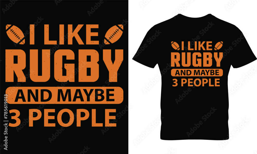 Rugby t-shirt design vector. Rugby t-shirt design vector.