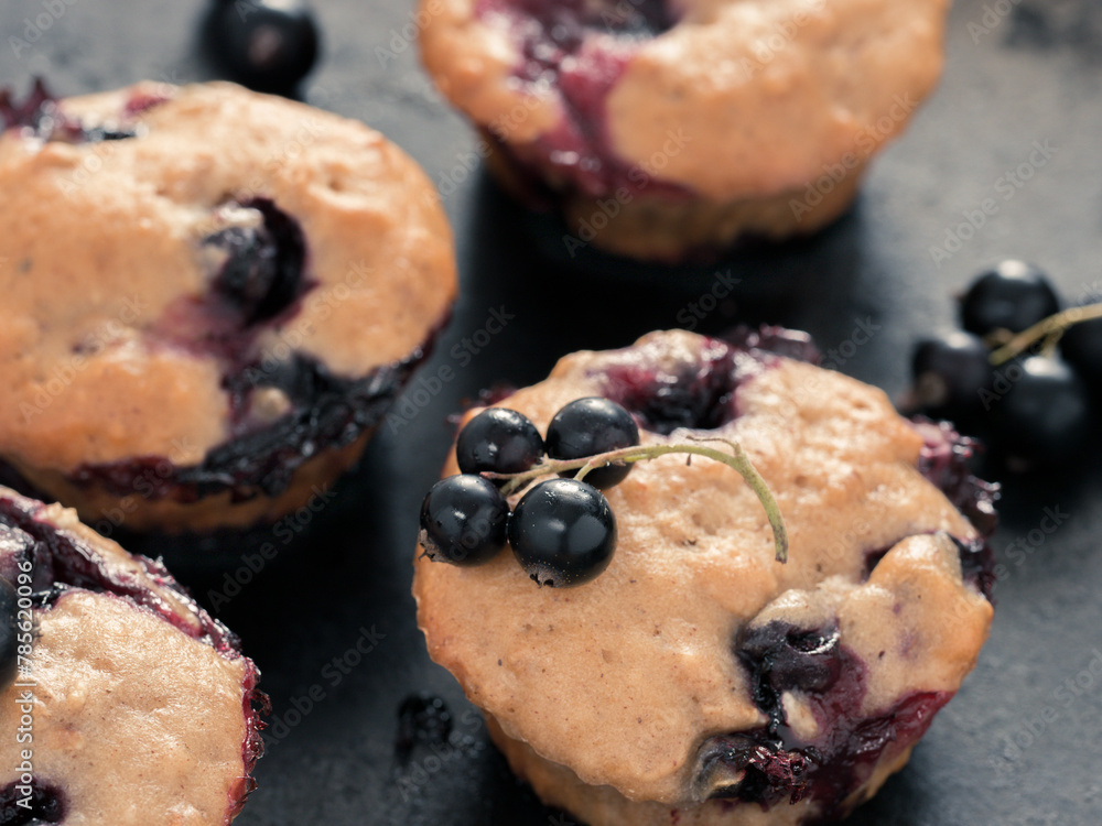 Muffins with black currant Muffins with black currant