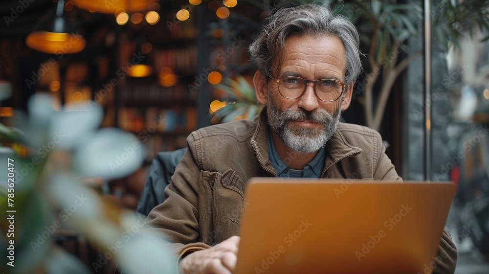 Professional Entrepreneur Engrossed in Digital Work Generative AI Professional Entrepreneur Engrossed in Digital Work Generative AI