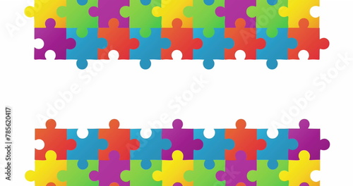 Image of puzzle pieces on white background