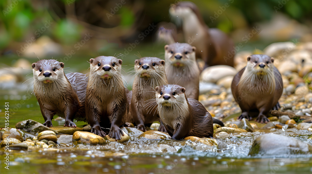 Effortless Elegance: A Glimpse into the Vivid World of Otters in their Natural Habitat