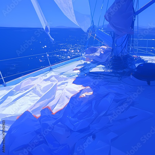 Escape to Serenity on a Beautiful Blue Ocean Yacht with Gorgeous Sleeping Quarters