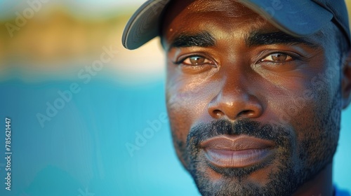 Charismatic African Golfer Portrait Generative AI