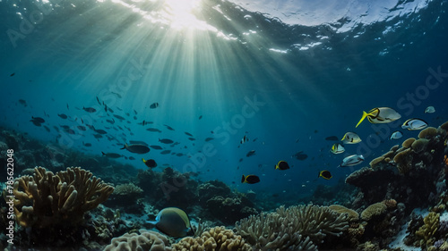  Vivid Marine Life in a Tropical Reef 
