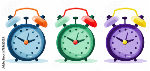 Alarm, clock, schedule, time icon. Irregular, free vector illustration, watercolor style, organic shapes, colorful. Isolated on white background. Graphic design sign for layouts.