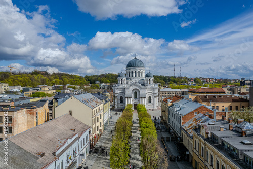 Papier peint Aerial spring view of Church of St