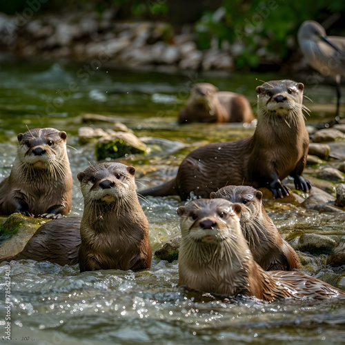 Effortless Elegance: A Glimpse into the Vivid World of Otters in their Natural Habitat © Kyle