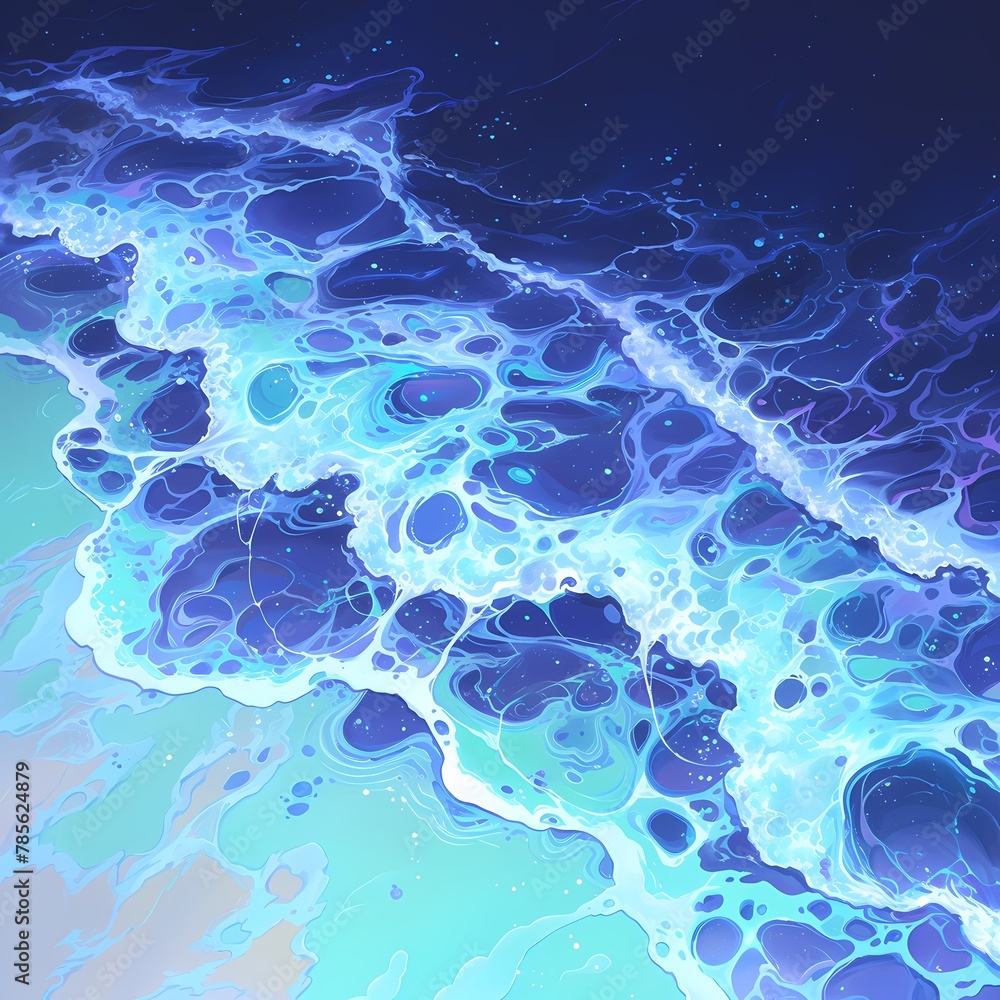 Majestic Crystalline Oceana: A Spectacular, Otherworldly Wave Fantasy for Alluring Visuals