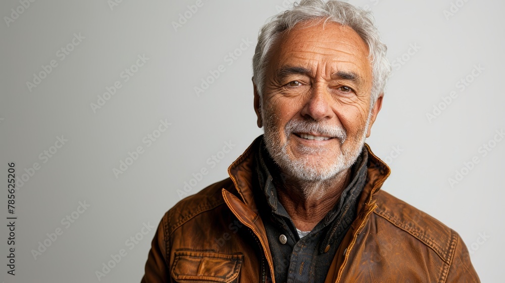 Cheerful Mature Man Posing with a Smile Generative AI Cheerful Mature Man Posing with a Smile Generative AI