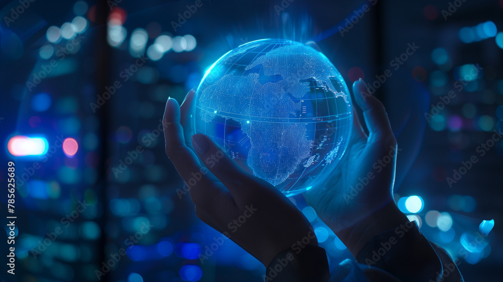 A hand with the world in it A hand with the world in it