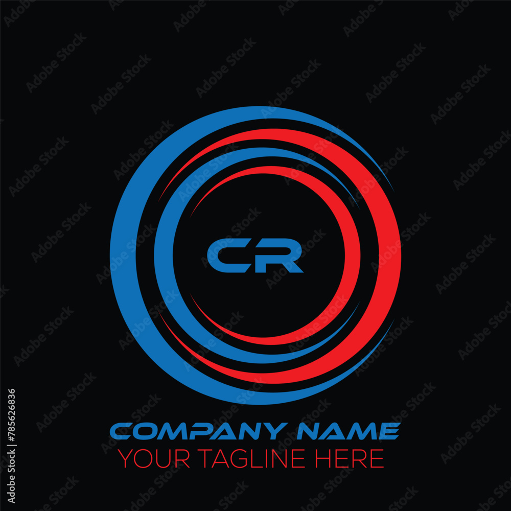 CR letter logo creative design. CR unique design. CR letter logo design on black background. CR letter logo creative design. CR unique design. CR letter logo design on black background.