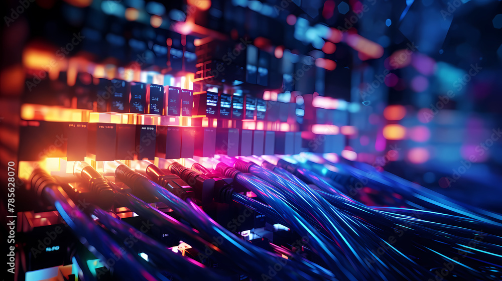 Technology fiber optic illustration Technology fiber optic illustration