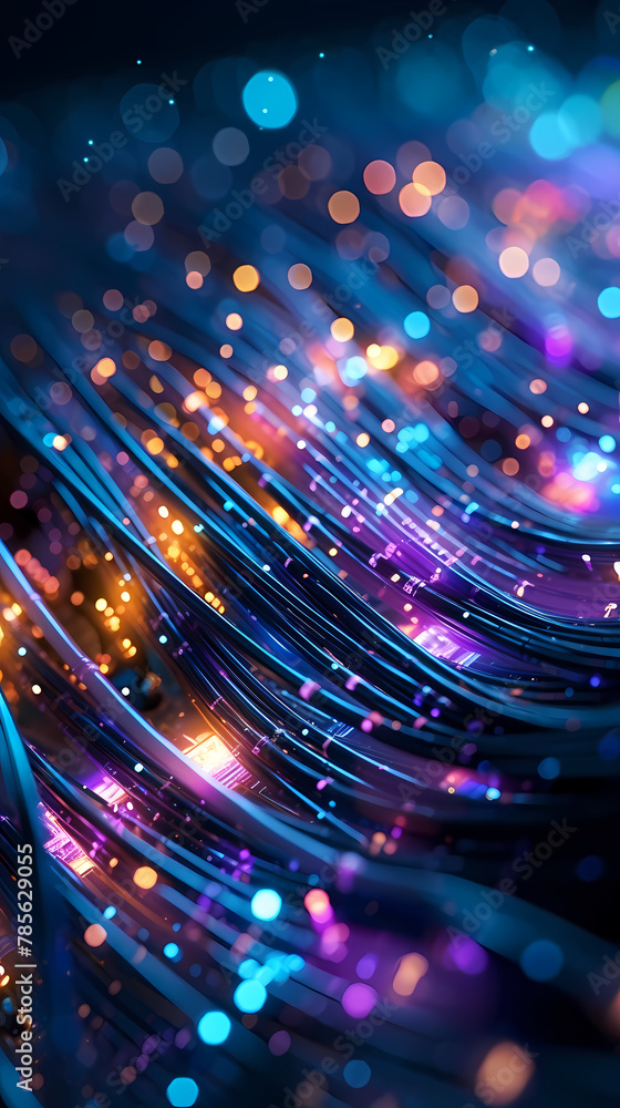 Obraz premium Technology fiber optic illustration