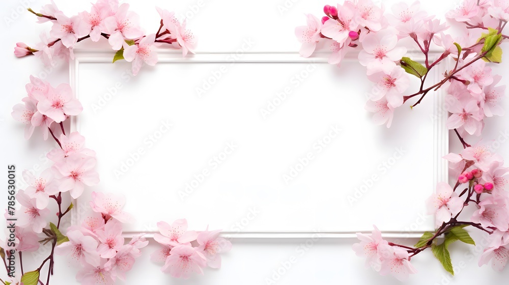 tour de page floral, printemps et nature, généré par IA