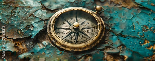 Antique Compass and Faded Photographs: A Nostalgic Journey into the Past